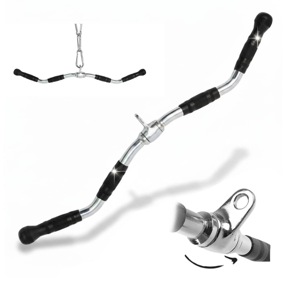 Puxador Barra em M com Alça Emborrachada para Academia Profissional – Musculação Reforçado