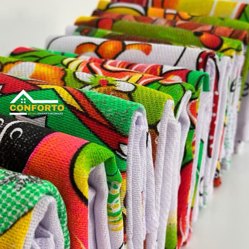 Kit Pano De Prato 45x75 Estampado Gigante Oferta Promoção Para Revenda