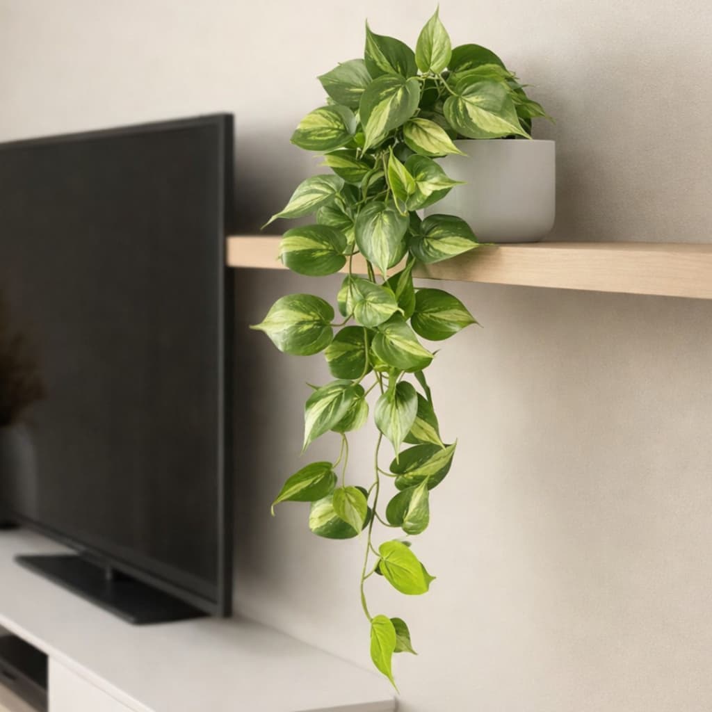 Pendente Folhagem Jiboia Rajada Artificial para Ambientes