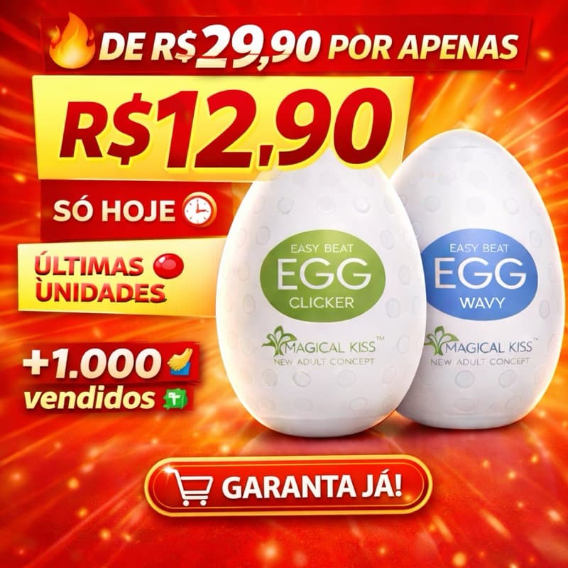 🔥 Egg Masturbador Masculino Magical Kiss | Envio Discreto + Pronta Entrega