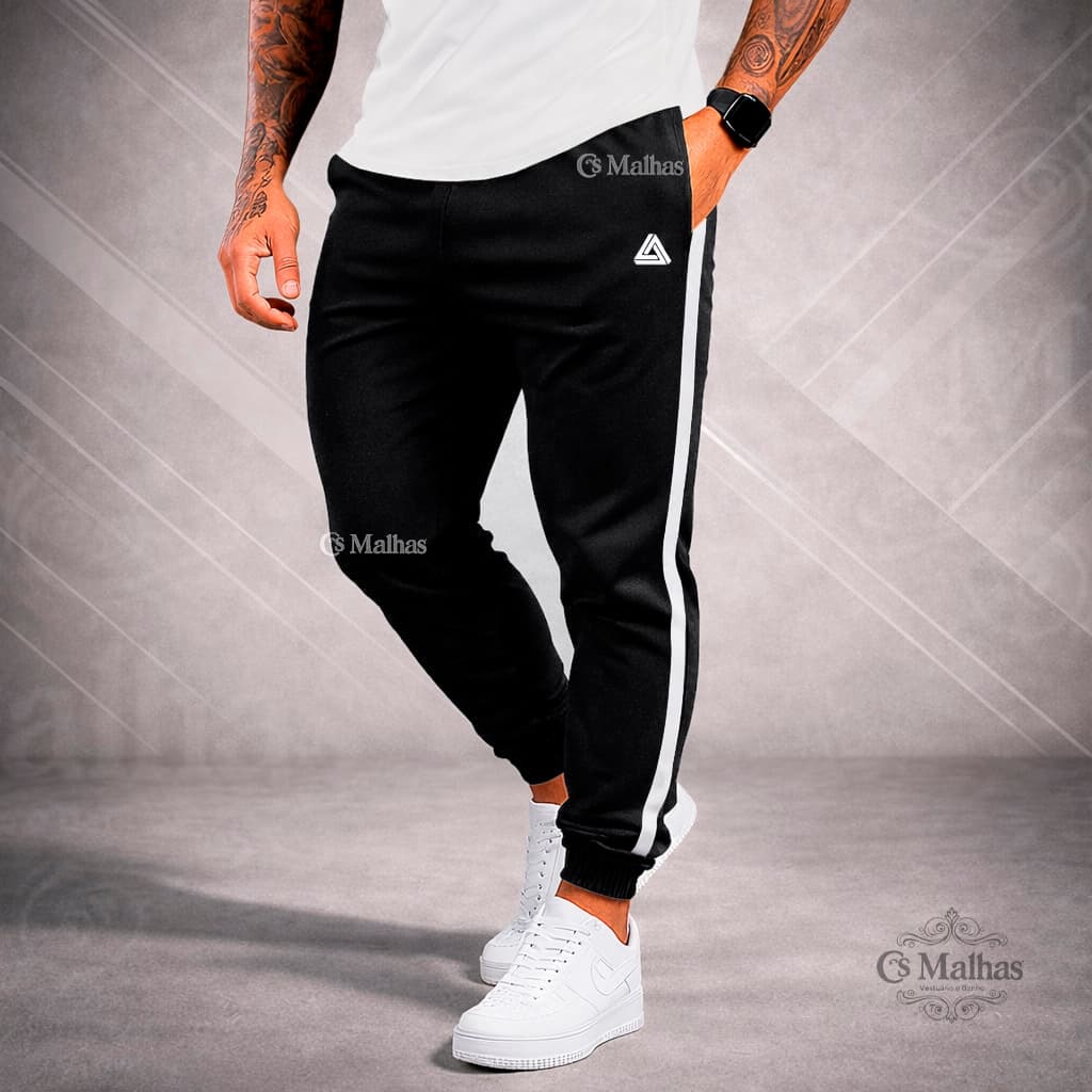 Calça Jogger Masculina Helanca Plus Size P ao G4 Leve Respirável Treino Casual