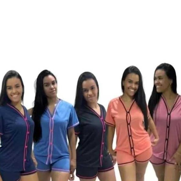 Pijama Feminino Americano Botões Amamentação Confortável Leve Maternidade