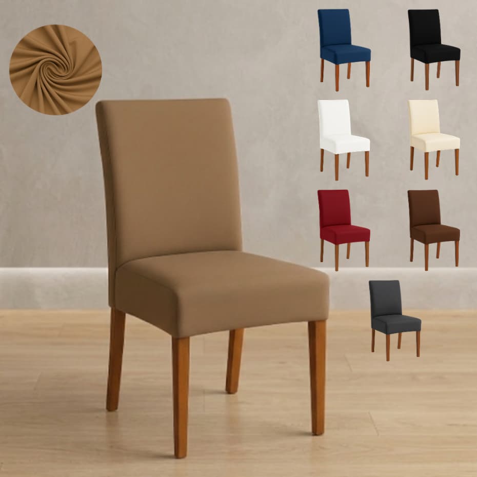 Kit com 8 / 6 e 4 Lugares Capa de Cadeira Jantar Protetora Malha Gel Com Elástico Ajustável