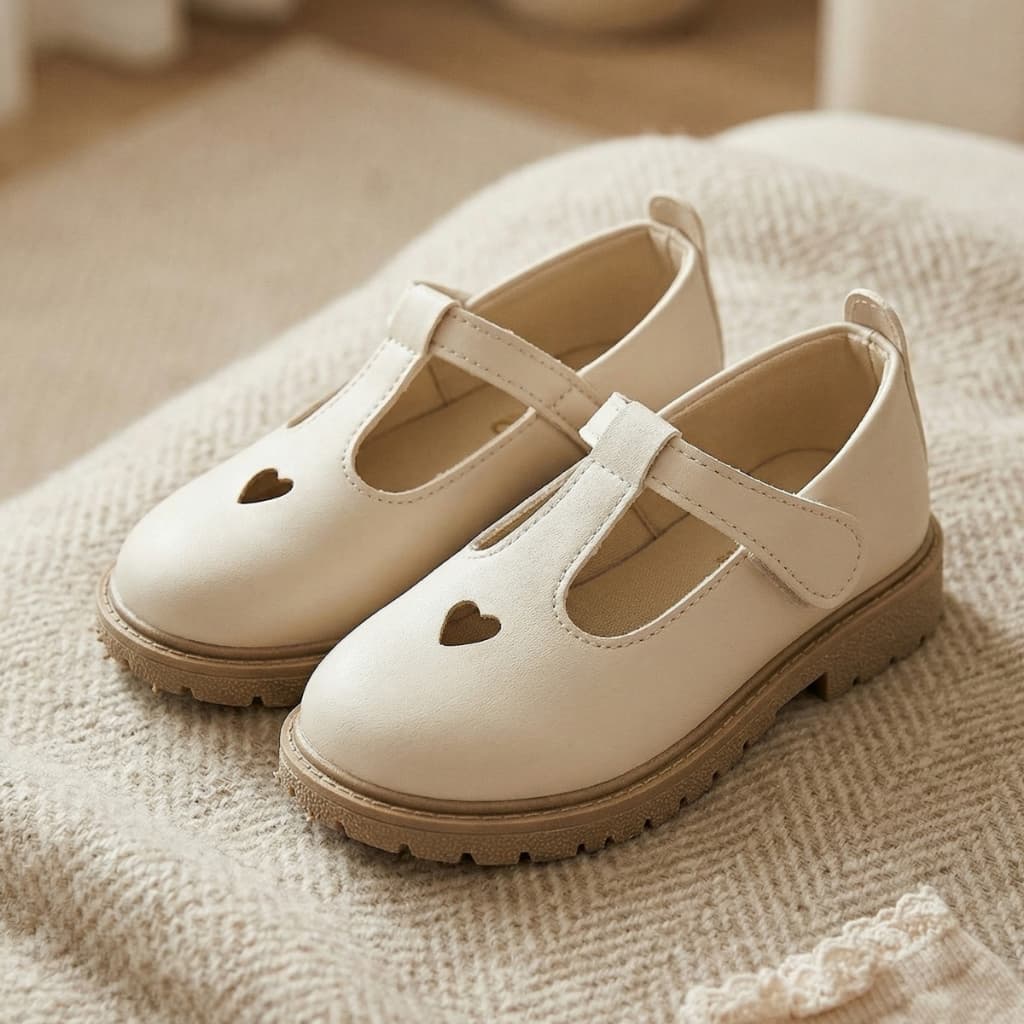 Sapato Infantil Menina Mary Jane Blogueira Delicado e Confortável