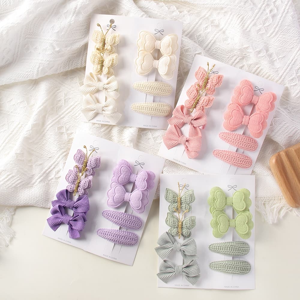 kit 8 Presilha Prendedor de Cabelo Estilo Coreano Para Meninas 025-077