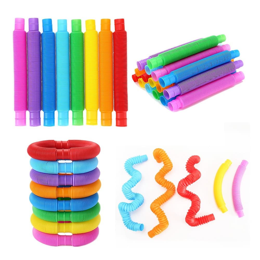 Kit 30/60PCS unidades POP TUBE 14cm Tubo Fidget Toy Sensorial Descompressão Anti Stress