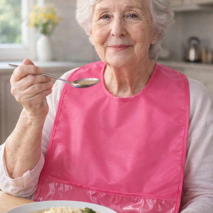 BABADOR IMPERMEÁVEL PARA ADULTOS COM BOLSO COLETOR