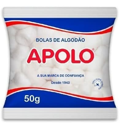 ALGODÃO APOLO 50G  KIT ATÉ 4UNI- 100%PURO, MACIO E ABSORVENTE