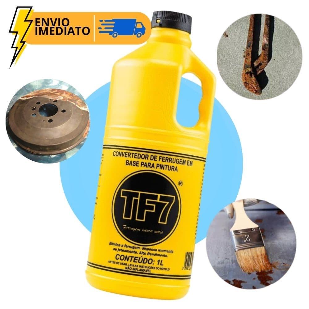 TF7 Convertedor Ferrugem Original Fundo Primer Base Pintura Tubo Limpa Ferrugem