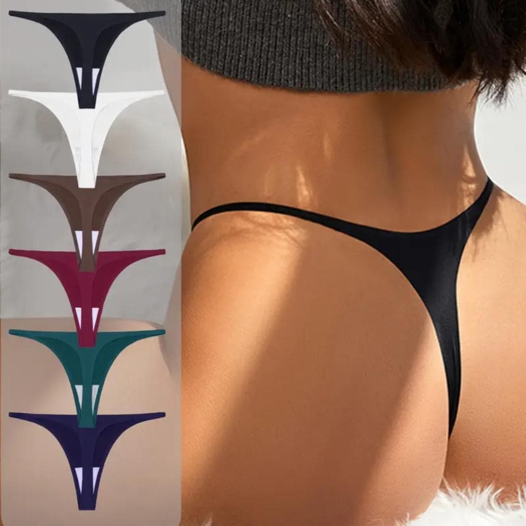 Kit 4 Calcinhas Fio Dental Femininas Sem Costura Poliamida Confortável