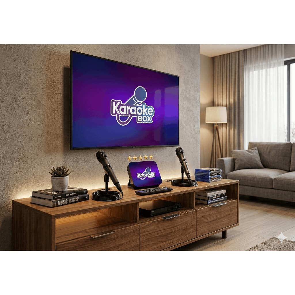 Karaoke Box Videoke Com Pontuação + 2 Mic +2000 Canções na memoria + 12Mil Musicas Para Personalizar