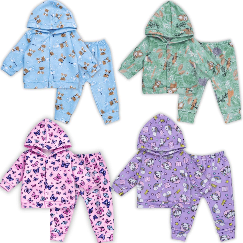 Conjunto Soft Infantil Inverno Ropa de Frio Menino E Menina