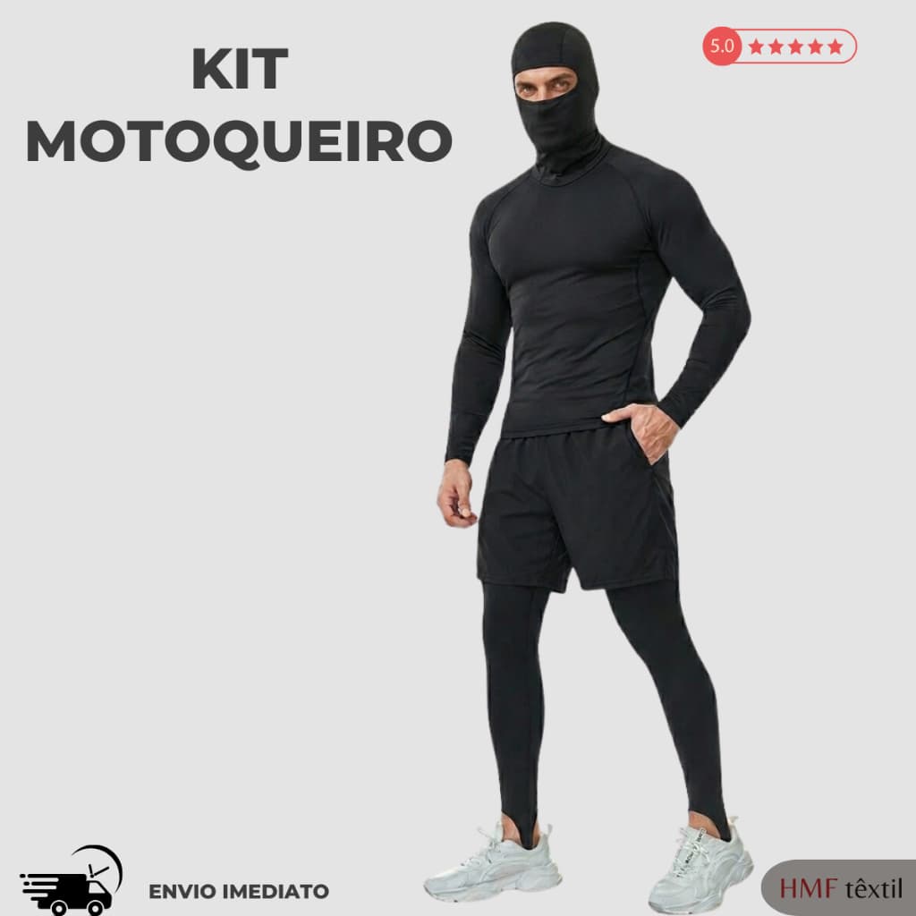 Kit Motoqueiro Inverno Calça Térmica + Balaclava Peluciada