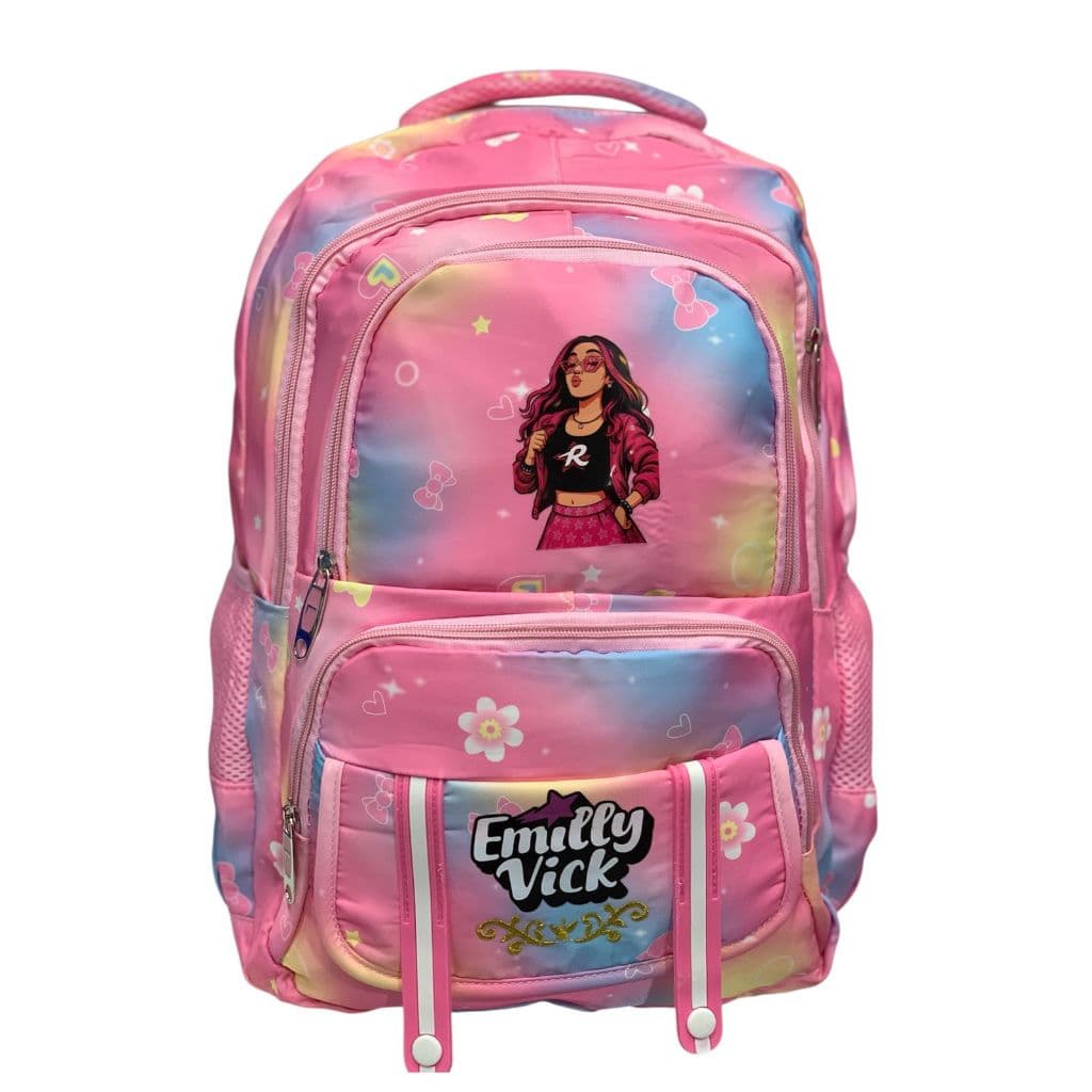 Mochila Infantil Feminina EMILLY VICK Reforçada e Confortável Ideal para Escola e Passeio