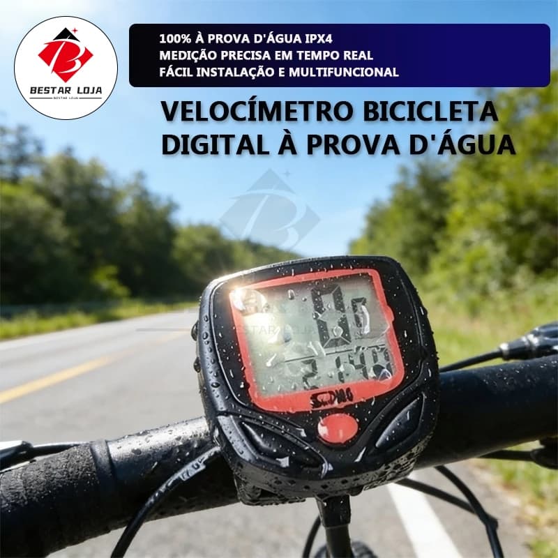 BESTAR LOJA Velocímetro Para Bicicleta Digital À Prova D'Água Com Medidor de Velocidade Vel-01