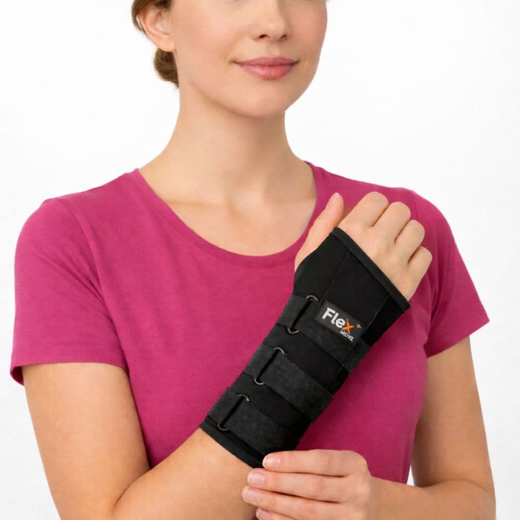 Munhequeira Tendinite Órtese Tensor para Punho Direito e Esquerdo Tala Longa