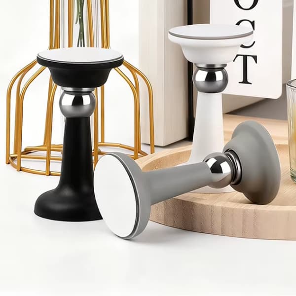 Trava Batente de Porta Magnético Maxi Silicone Anticolisão – Instalação Sem Furos