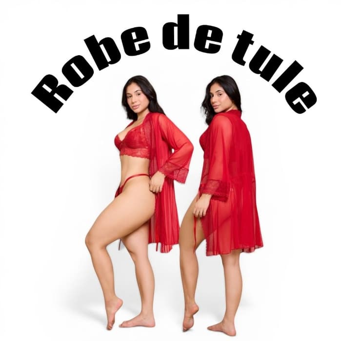 Robe De Tule transparente Com Renda Hobby Manga Longa Lua De Mel kimono Roupão sexy lingerie sensual transparente