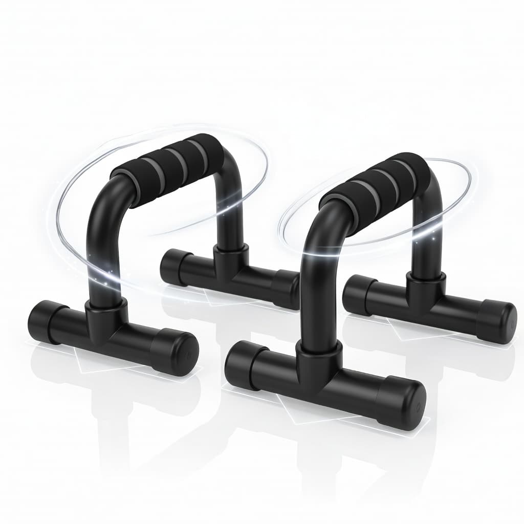 Par de Apoio de Flexão Ahead Sports Preto Push Up Bar Antiderrapante com Pegada Macia e Estável