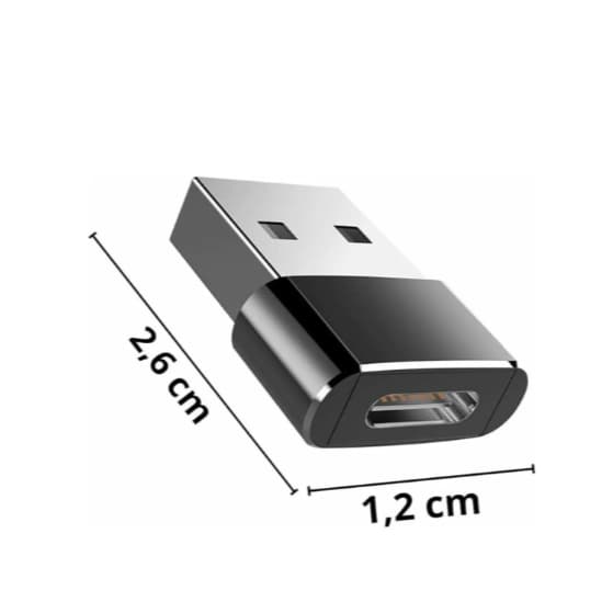 Adaptador Tipo C Fêmea para USB A Macho 3.1