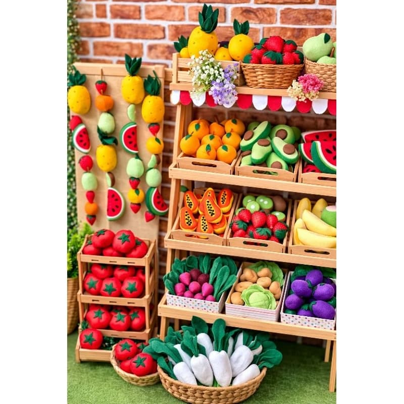 🌟 Frutas de Feltro para Brincar – Diversão Saudável para a Imaginação! 🌟