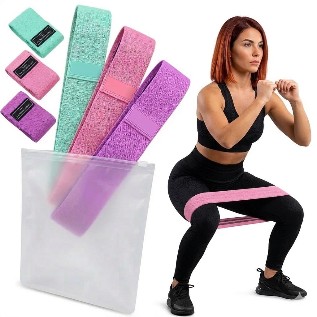 Kit Faixas Elásticas Exercício Bands Malhar Casa tonificar glúteos