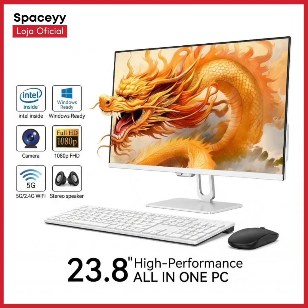 PC Slim Completo Intel Core I5 16GB RAM 512GB SSD Win10pro Com Teclado E Mouse Câmera Integrada