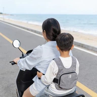 Cinto de Segurança Infantil para Motocicletas Elétricas | Anti-queda | Bolsa Multifuncional
