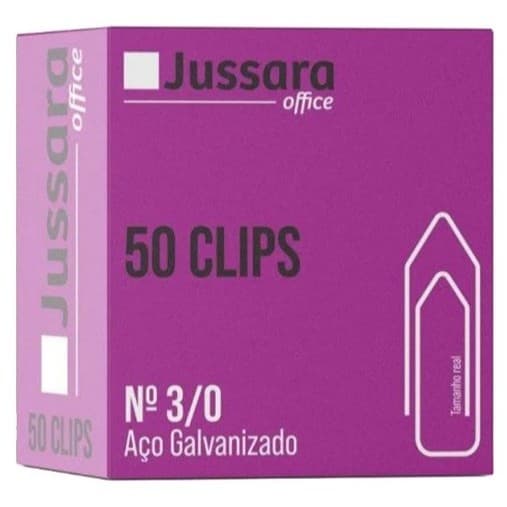 Clips Galvanizado Para Papel 3/0 CX C/50 Jussara