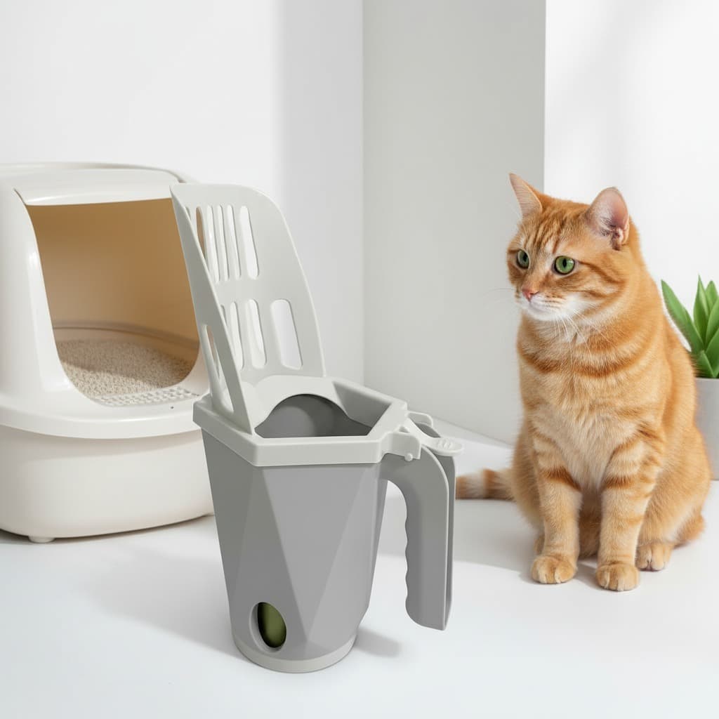 Pá Para Areia De Gato Lata De Lixo Removível - Limpador De Cocô De Animais De Estimação