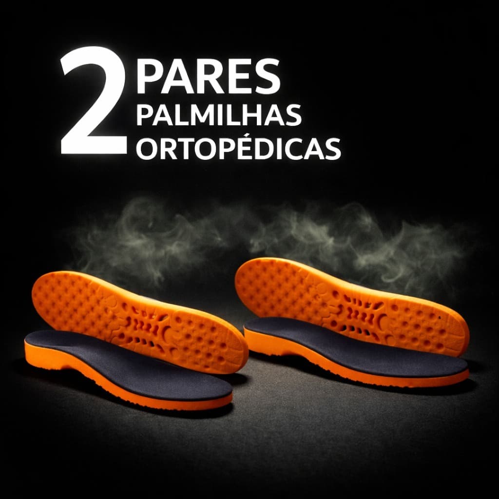 Kit 2 Pares Palmilha Ortopédica Grossa em Gel Confortável para Trabalho