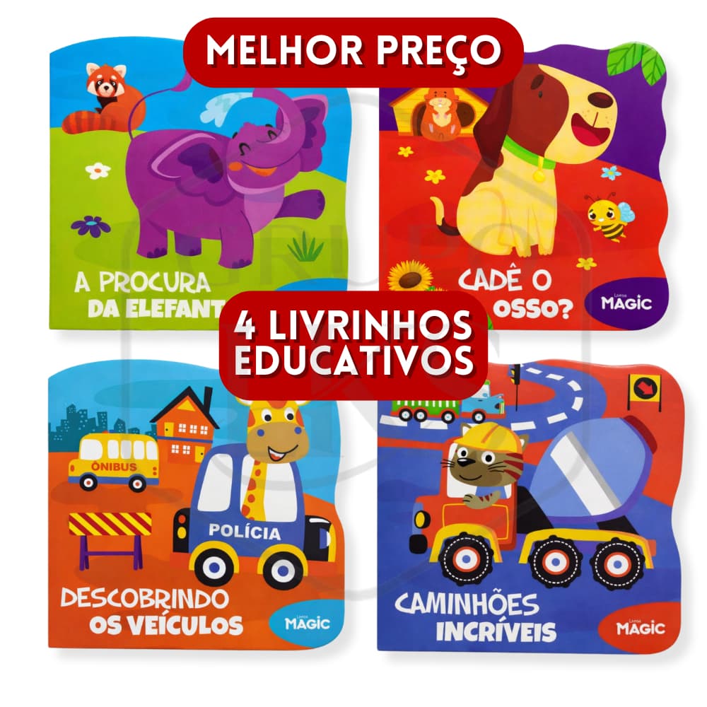 Livros Baby Educativos para primeira idade focando no desenvolvimento infantil fala cognitivo MAGIC
