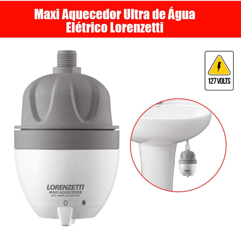 Aquecedor De Água Elétrico Maxi Ultra 127v 4600w Lorenzetti