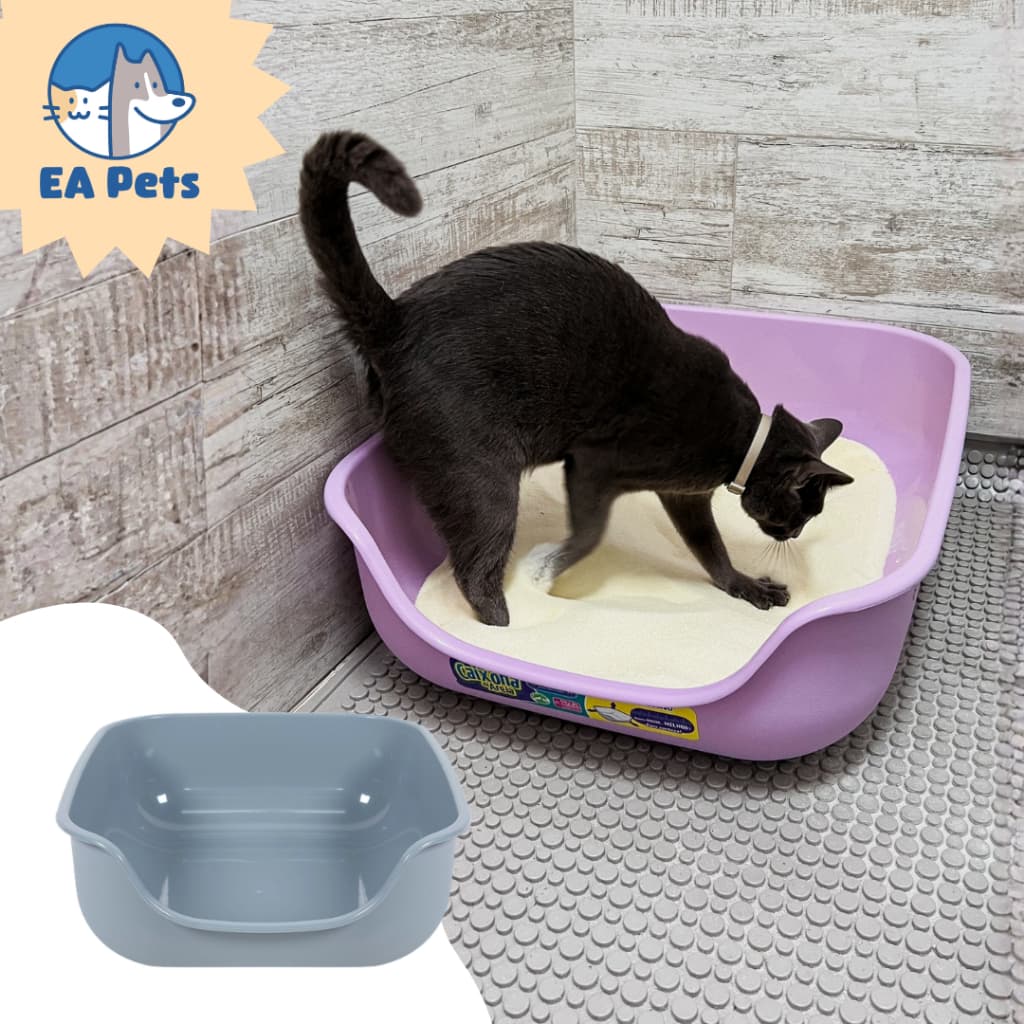 Caixona de Areia Da Pet Games Bandeja Higiênica Premium Para Gato Caixa Com Grandes Dimensões