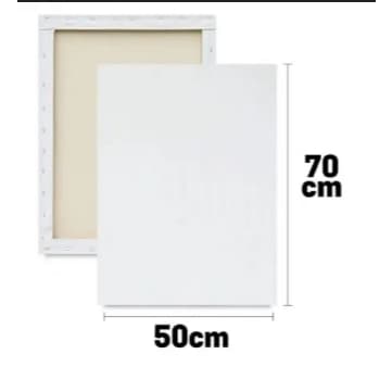 Tela de Pintura 50x70 cm - Sem Cavalete - Branca - 1 Unidade - RD Quadros