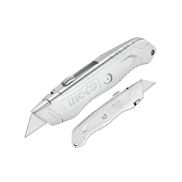 ESTILETE TRAPEZOIDAL EM ALUMÍNIO LAMINA 61MMX19MM HKNS11615 - INGCO