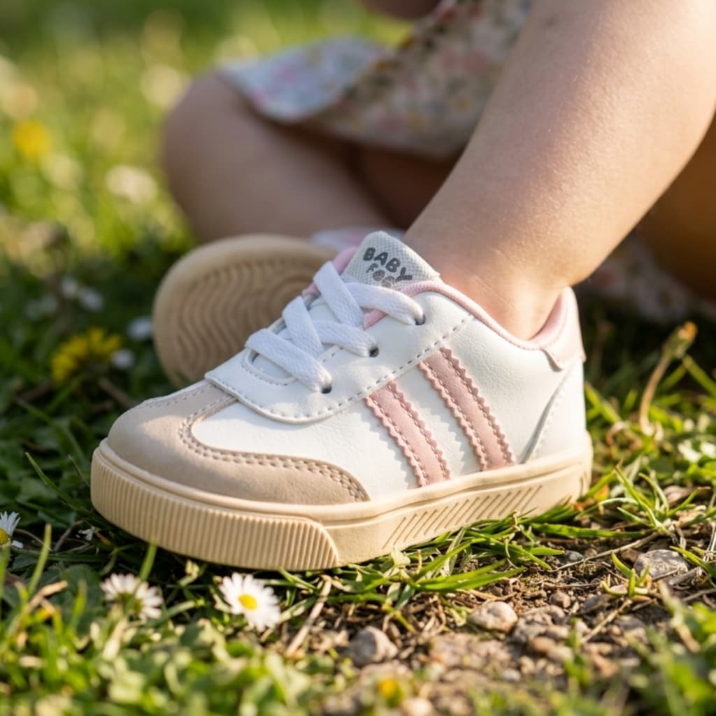 Tenis Infantil Casual Baby Listras Moda Confortável Esportivo