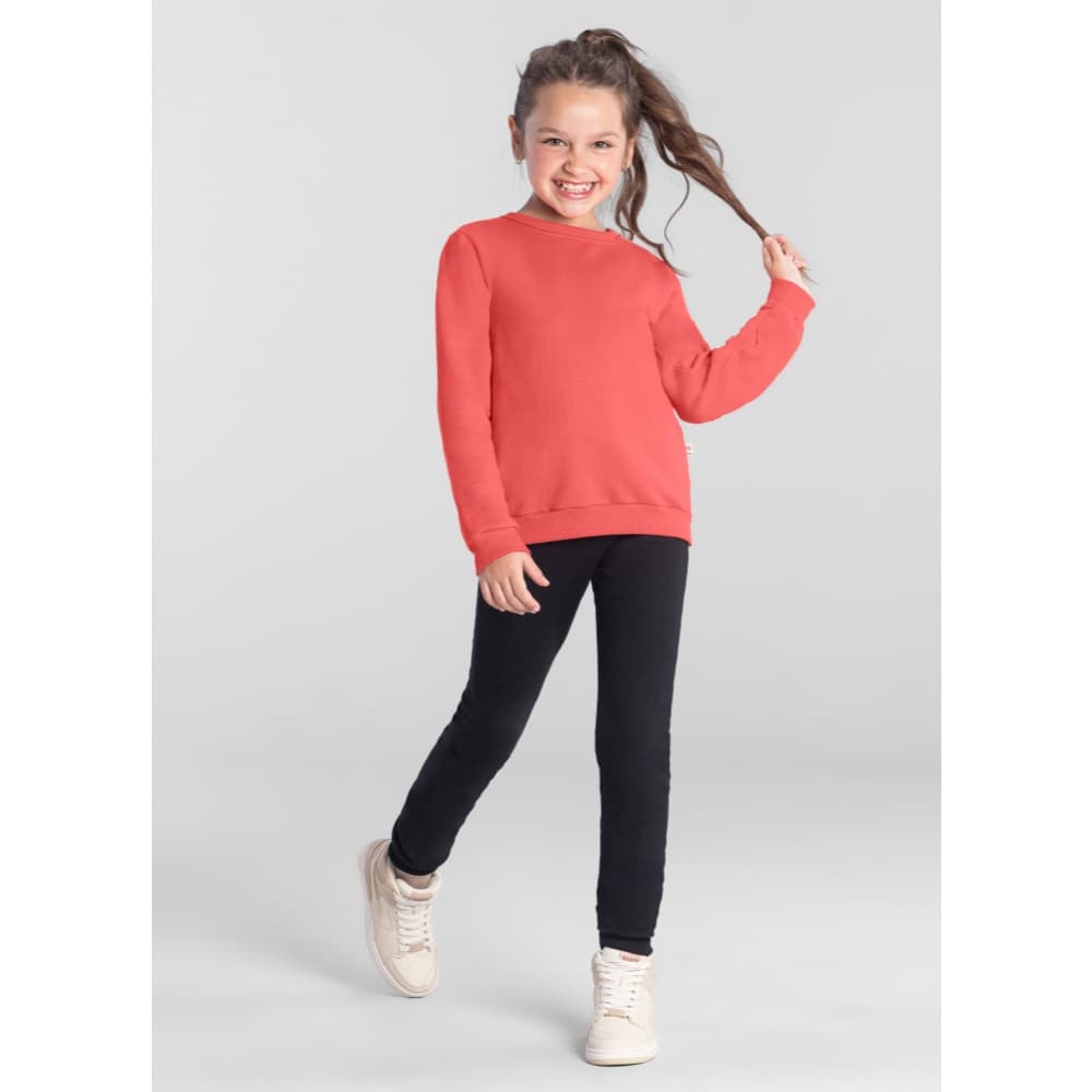 BRANDILI - Blusão Moletom menina casaco infantil juvenil 1 ao 3 - 12 a 18 anos - moletom flanelado blusa de frio
