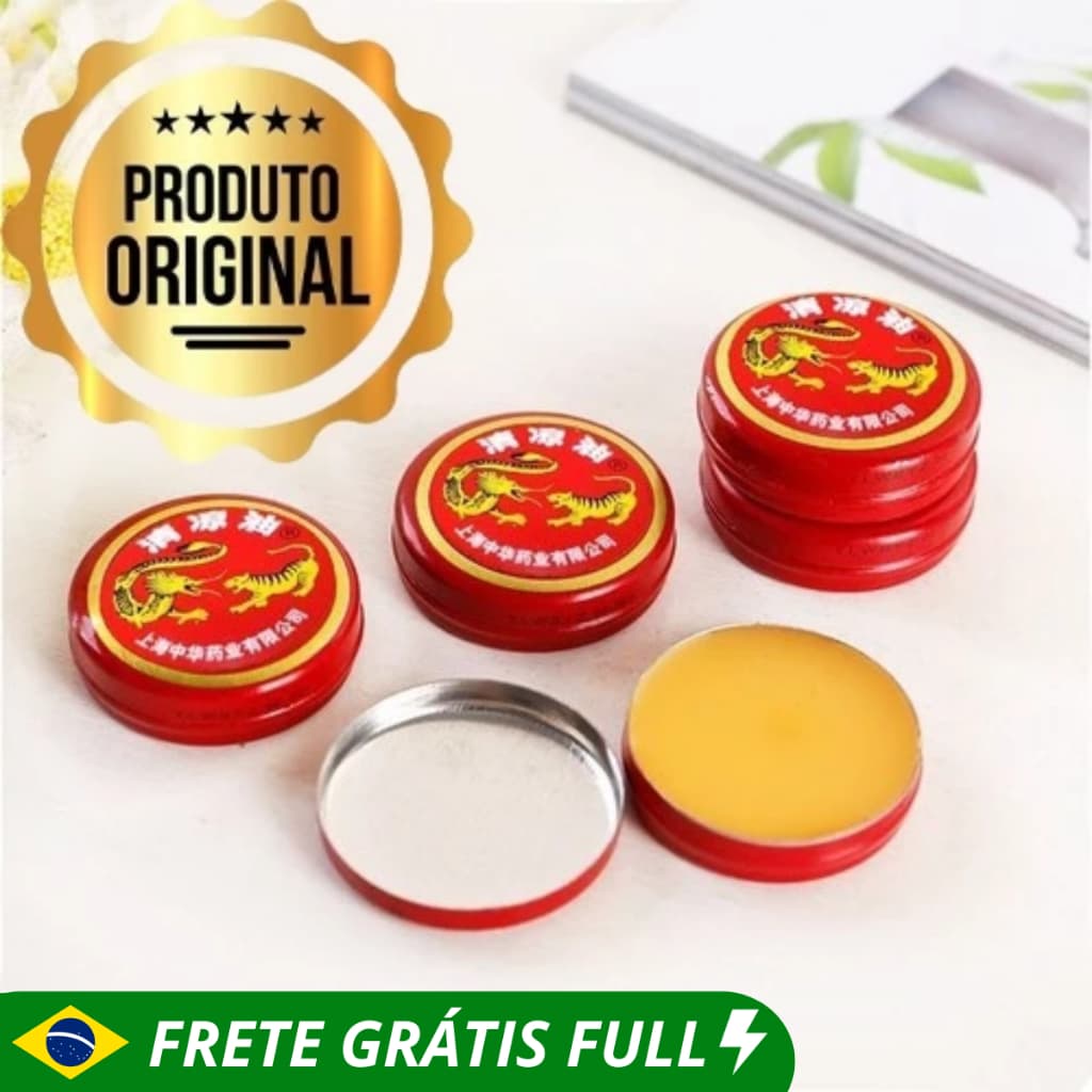 Kit 12/6/3/1 Pomadas Japonesa Pomadinha Chinesa Oriental Tiger Dragão Balm ação Rápida Eficaz Esquenta Esfria Hotflowers