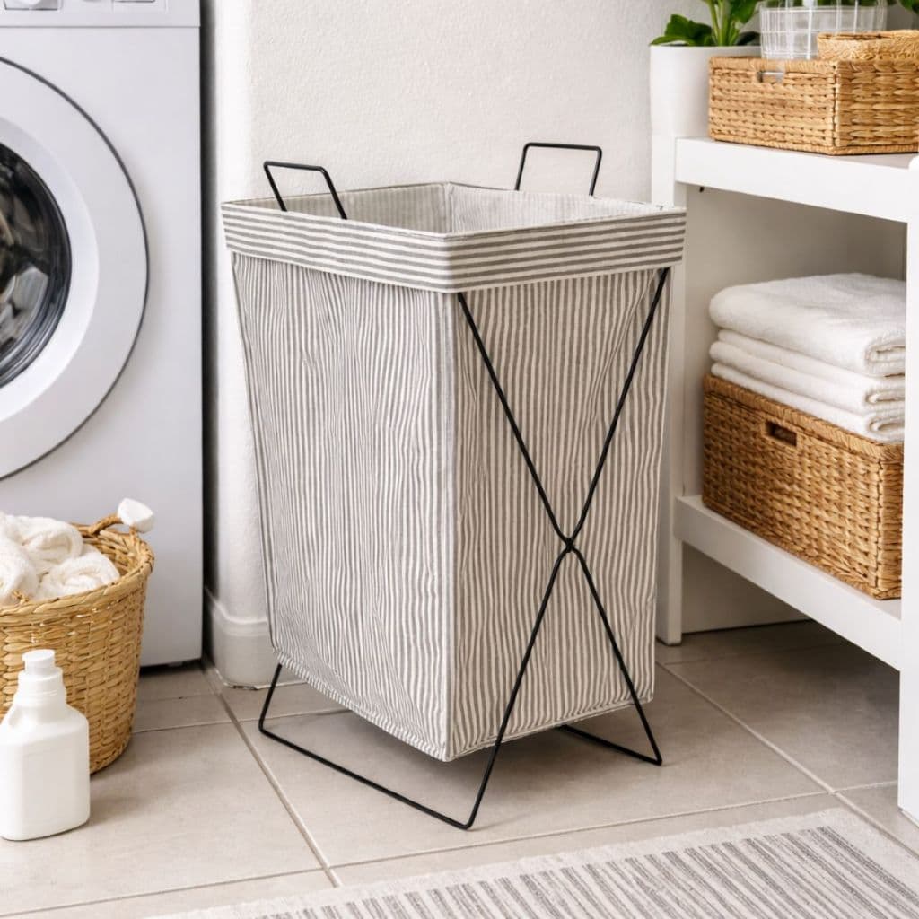 Cesto de Roupa Dobrável Retrátil Cesto organizador Lavanderia