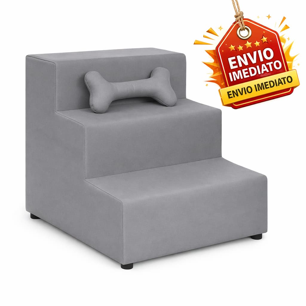 Escada Cachorro Gato Escadinha Pet  Escada com 3 Degraus para Cachorro