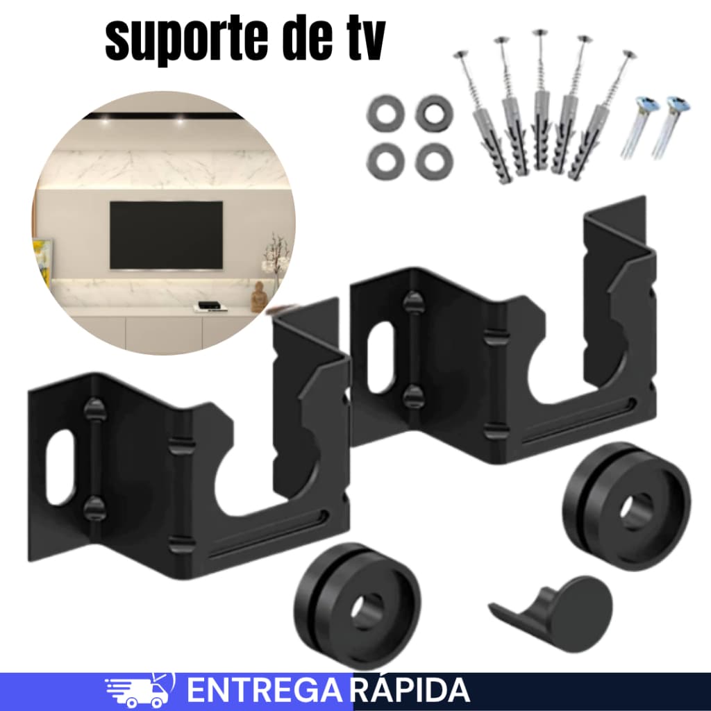 Suporte Universal Fixo Para Televisão e Monitor Smart TV LED LCD 4K Parede Painel 10 a 85 Polegadas