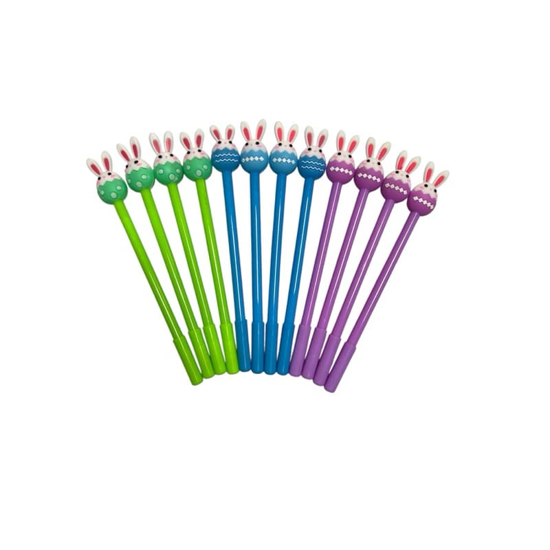 12 Canetas Coelhinho Páscoa coelho Escrita Azul Ponta Fina