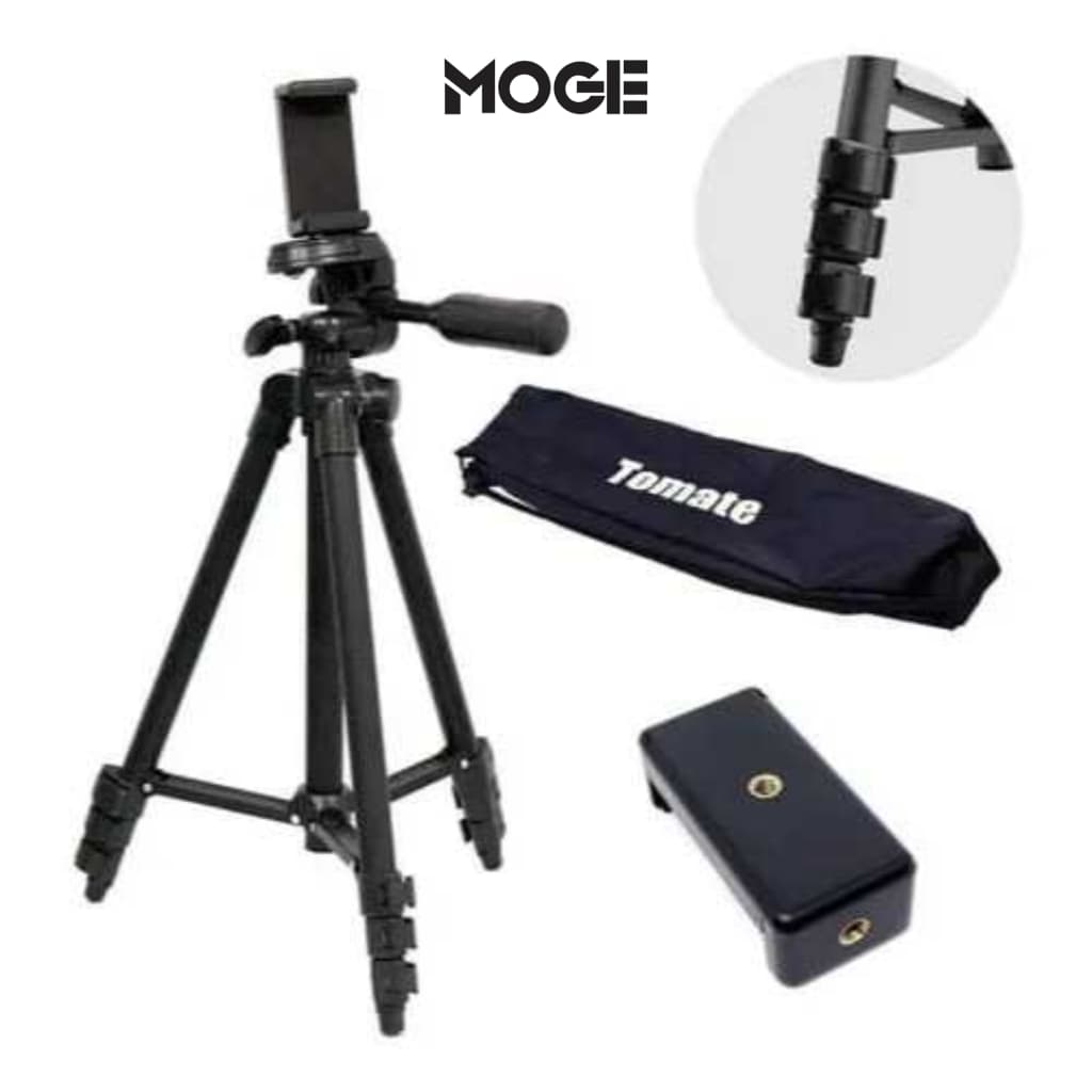 Tripé para Câmera e Celular 1,14m MTG-3011 Tomate | Ajustável + Bolsa