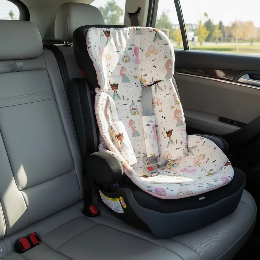 Capa Colchão Para Cadeira de Carro Conforto Universal DUPLA face Algodão ESCOLHA A ESTAMPA / Espuma