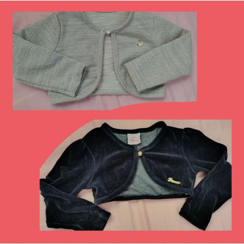 kit 2 Boleros Infantis Brandili Tam 2/3