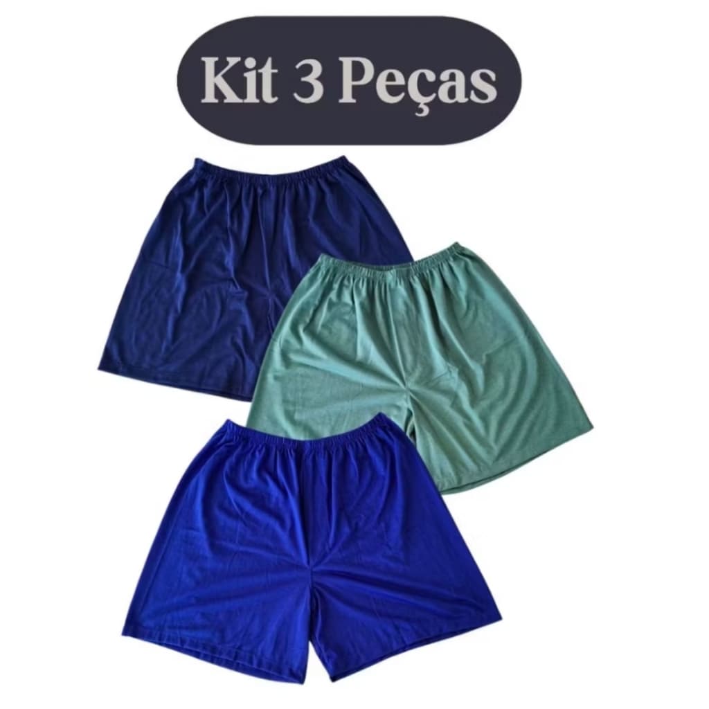 Kit Cueca Samba Canção Masculino Short de Dormir Shortinho Fresquinho e Confortável Pijama malha fria microfibra