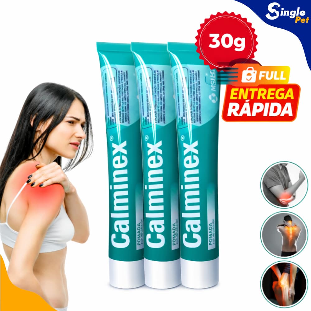 Calminex Pomada Anti-inflamatória Para Dores Musculares e Pancadas 30g - MSD - Escolha seu Kit