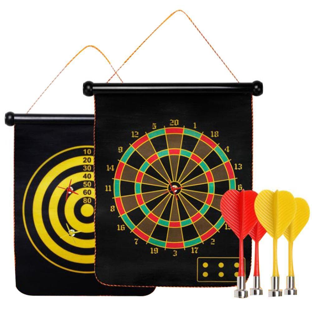 Jogo Dardos Magnético Ponta Imã Adulto Criança Profissional Tiro Alvo Dupla Face Tabuleiro Portátil