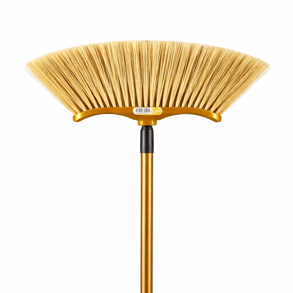 Vassoura Italiana Limpeza Multiuso COM CABO Cerdas Macias Não Risca Piso Porcelanato Uso Doméstico